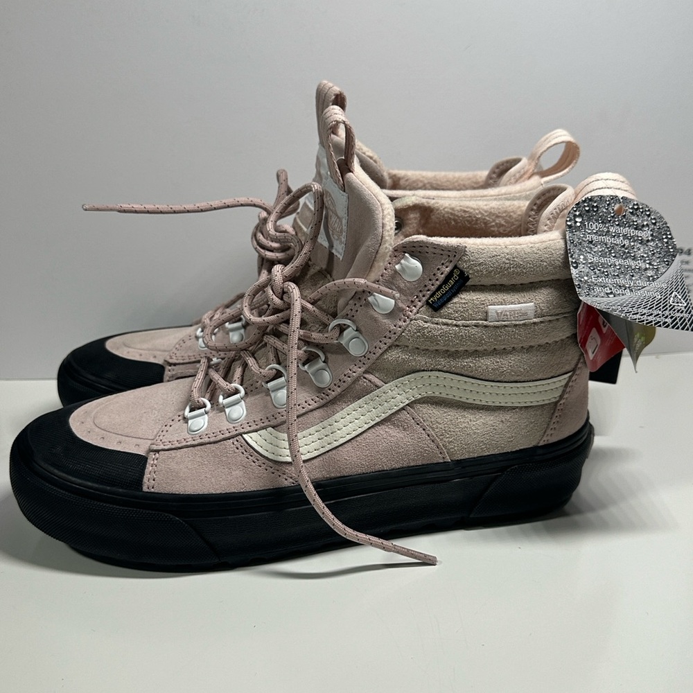 Vans Light Pink and Black High-Tops men size 7.5 women’s 9